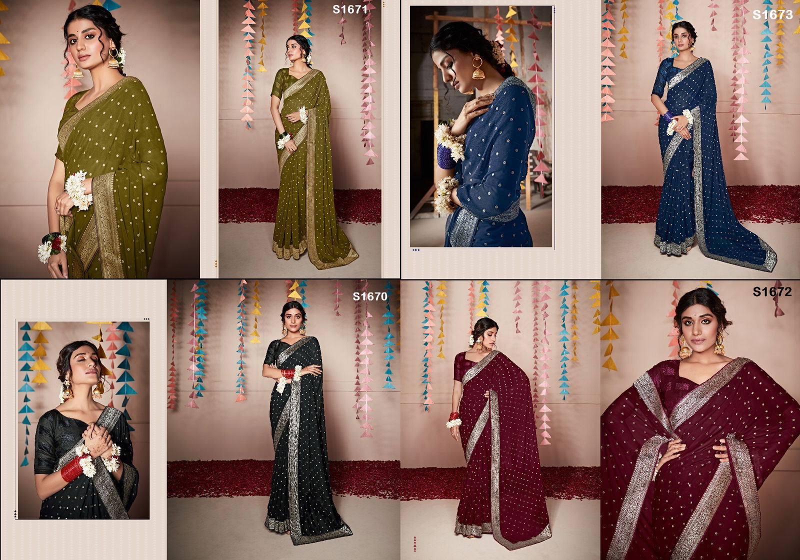 Nitya Vol 5 Georgette Party Wear Sarees Catalog
